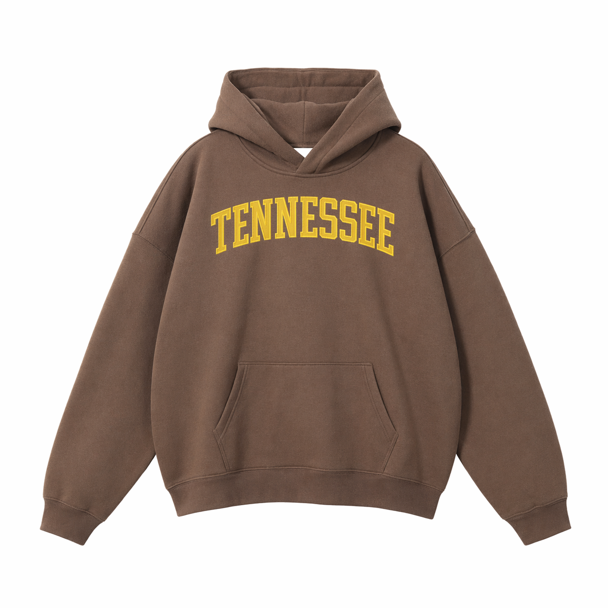 Collection 1 Tennessee Oversize Fleeced Hoodie - Brown front