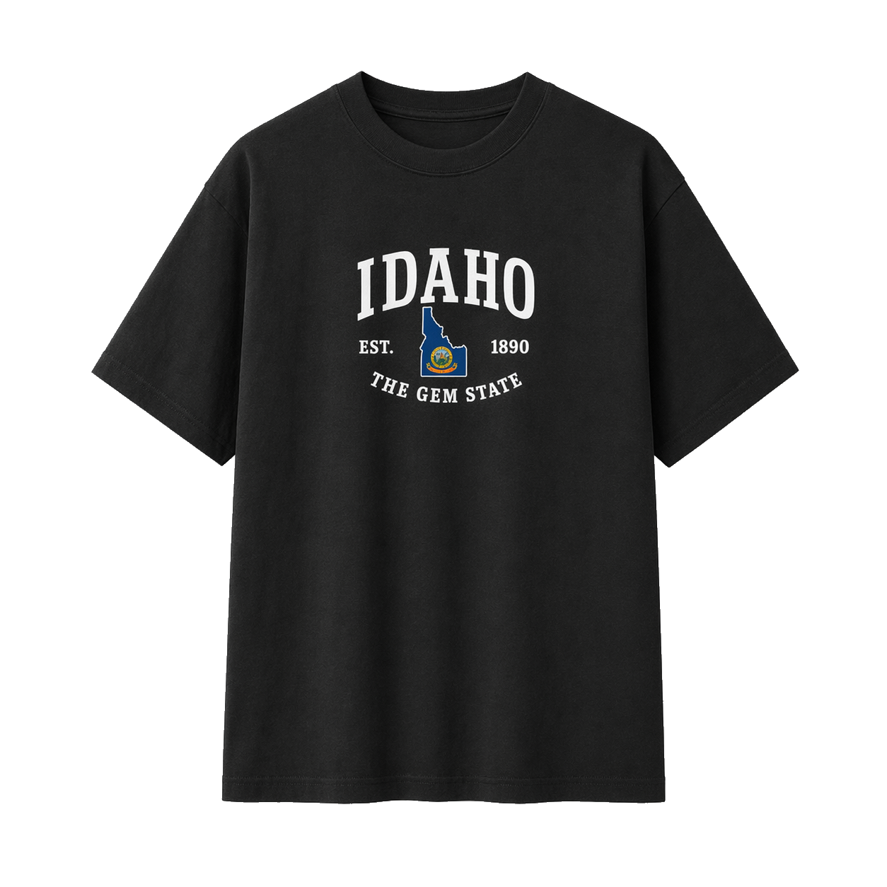 Collection 8 Idaho Essential Cotton T-Shirt - Black front