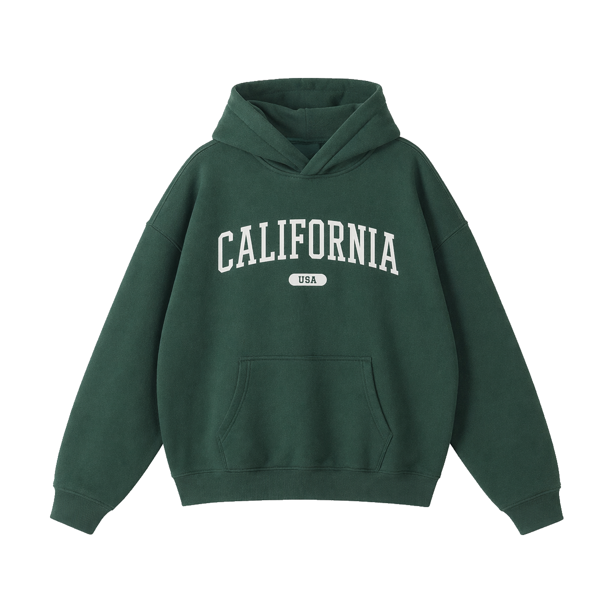 Collection 4 California Oversize Fleeced Hoodie - Eden Green front