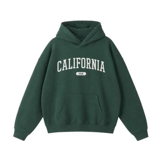 Collection 4 California Oversize Fleeced Hoodie - Eden Green front