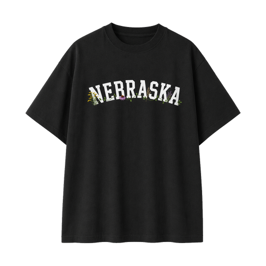 Collection 10 Nebraska Essential Cotton T-Shirt - Black front
