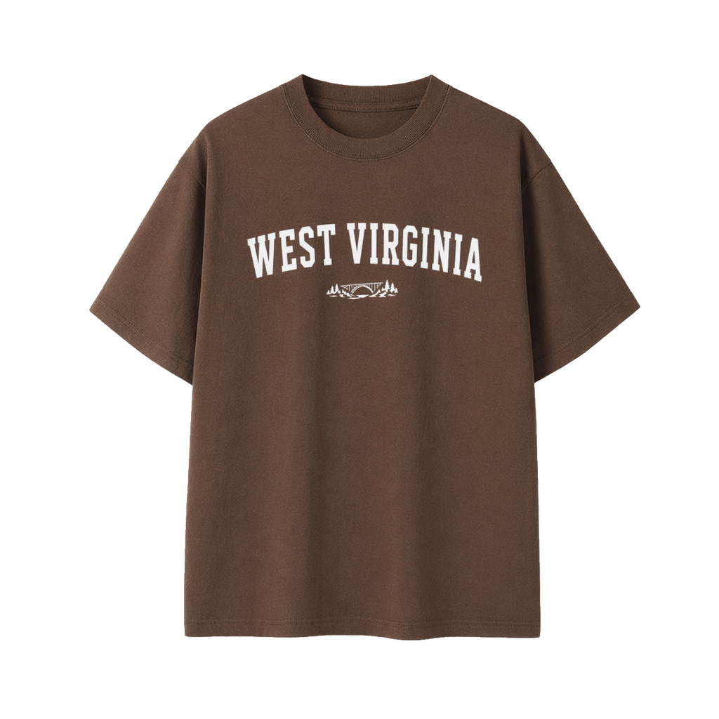 Collection 9 West Virginia Essential Cotton T-Shirt - Coffee front