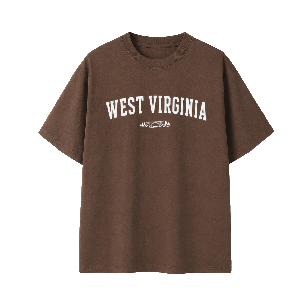 Collection 9 West Virginia Essential Cotton T-Shirt - Coffee front