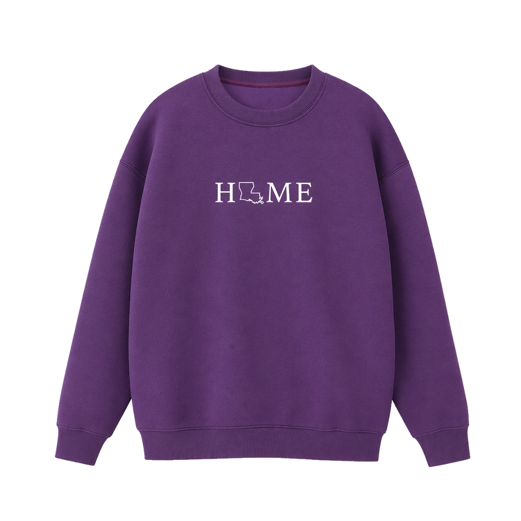 Collection 5 Louisiana Essential Heavyweight Crewneck Sweatshirt - Purple front