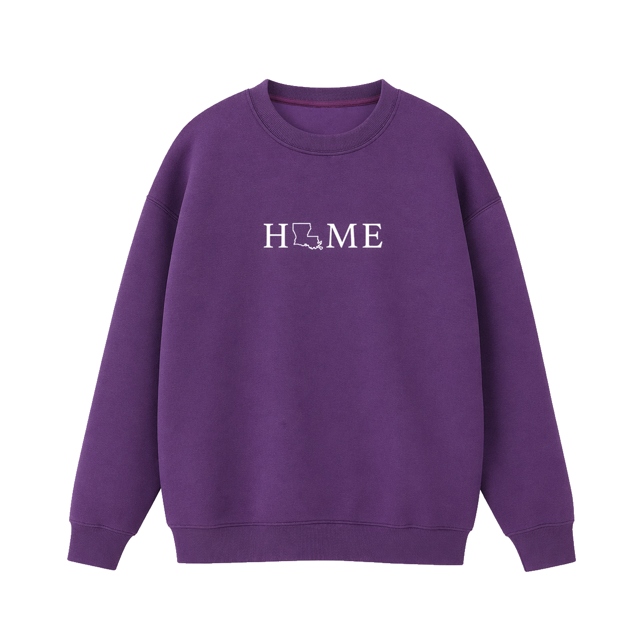 Collection 5 Louisiana Essential Heavyweight Crewneck Sweatshirt - Purple front