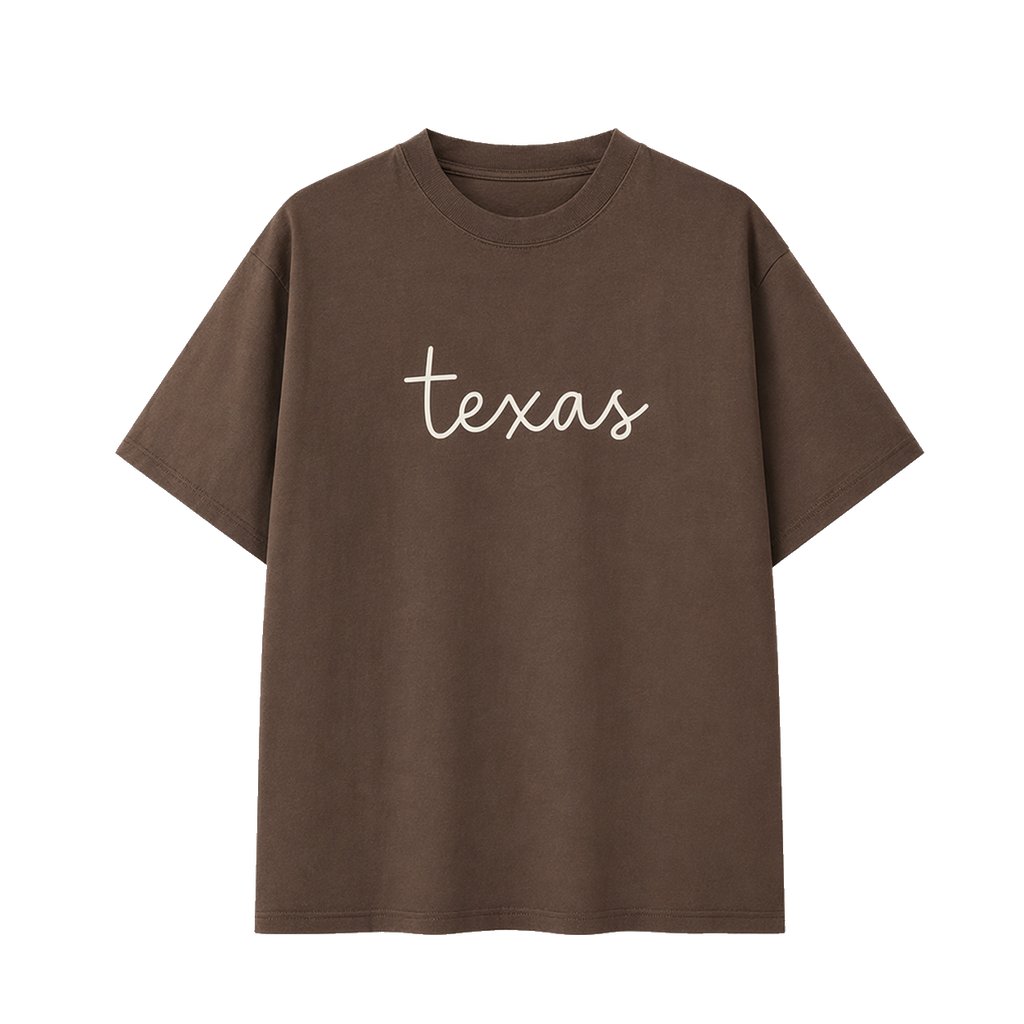 Collection 3 Texas Essential Cotton T-Shirt - Coffee front