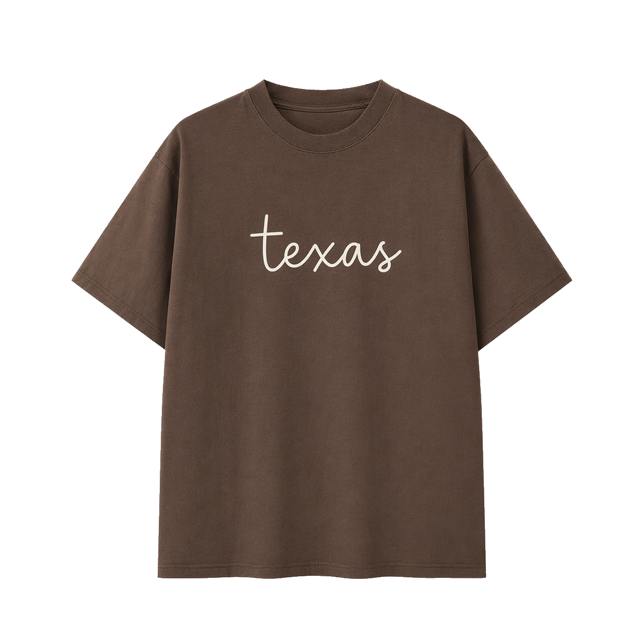 Collection 3 Texas Essential Cotton T-Shirt - Coffee front