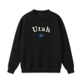 Collection 6 Utah Essential Heavyweight Crewneck Sweatshirt - Black front