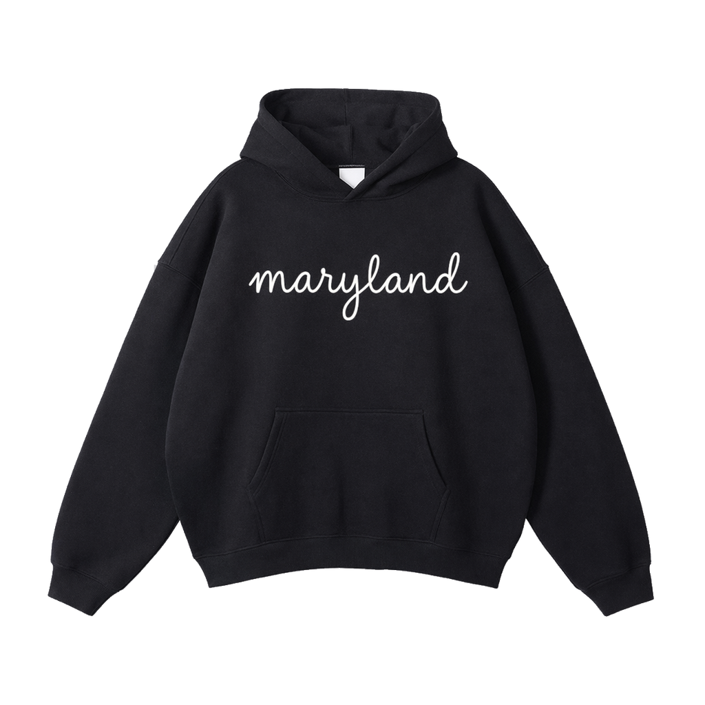 Collection 3 Maryland Oversize Fleeced Hoodie - Black front