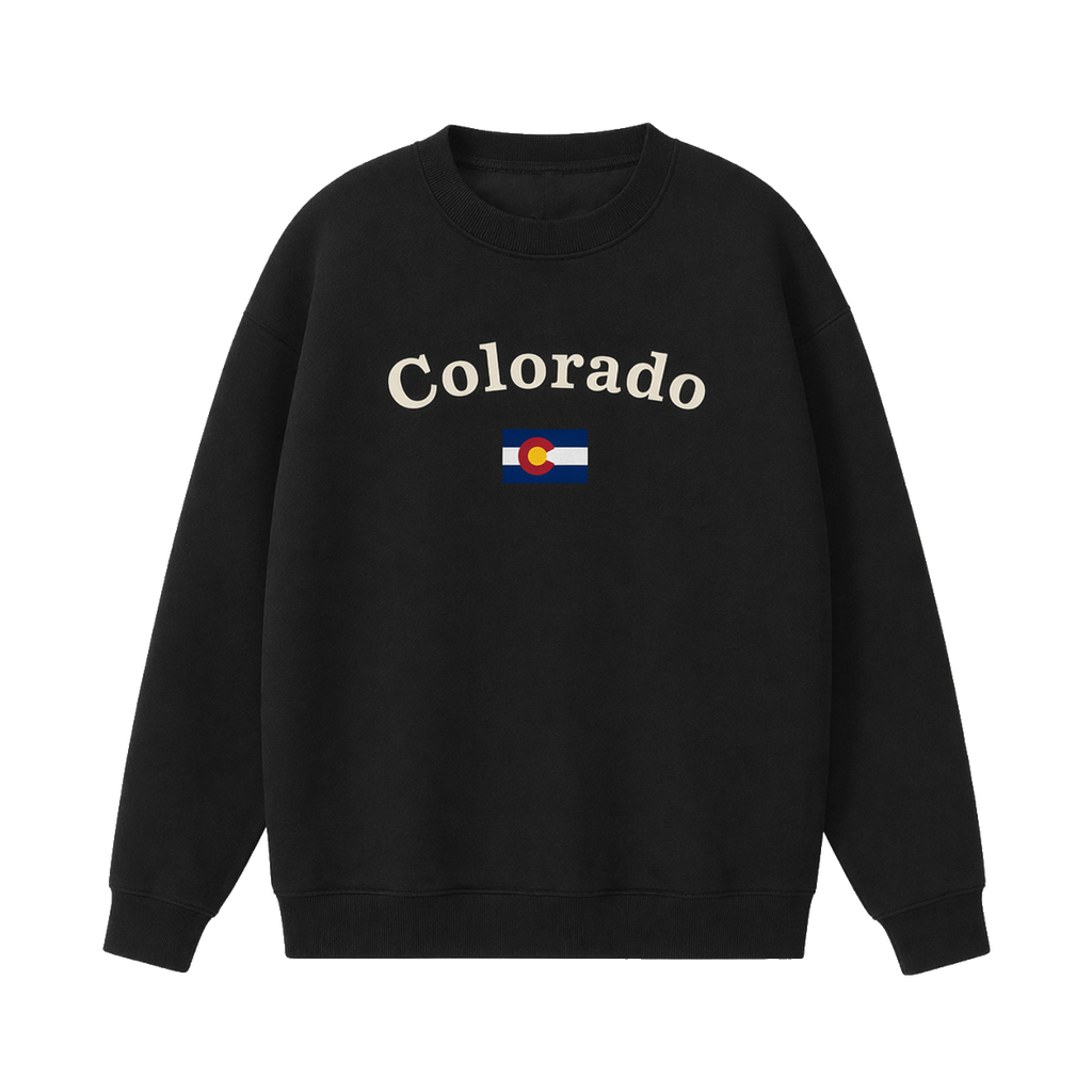 Collection 6 Colorado Essential Heavyweight Crewneck Sweatshirt - Black front
