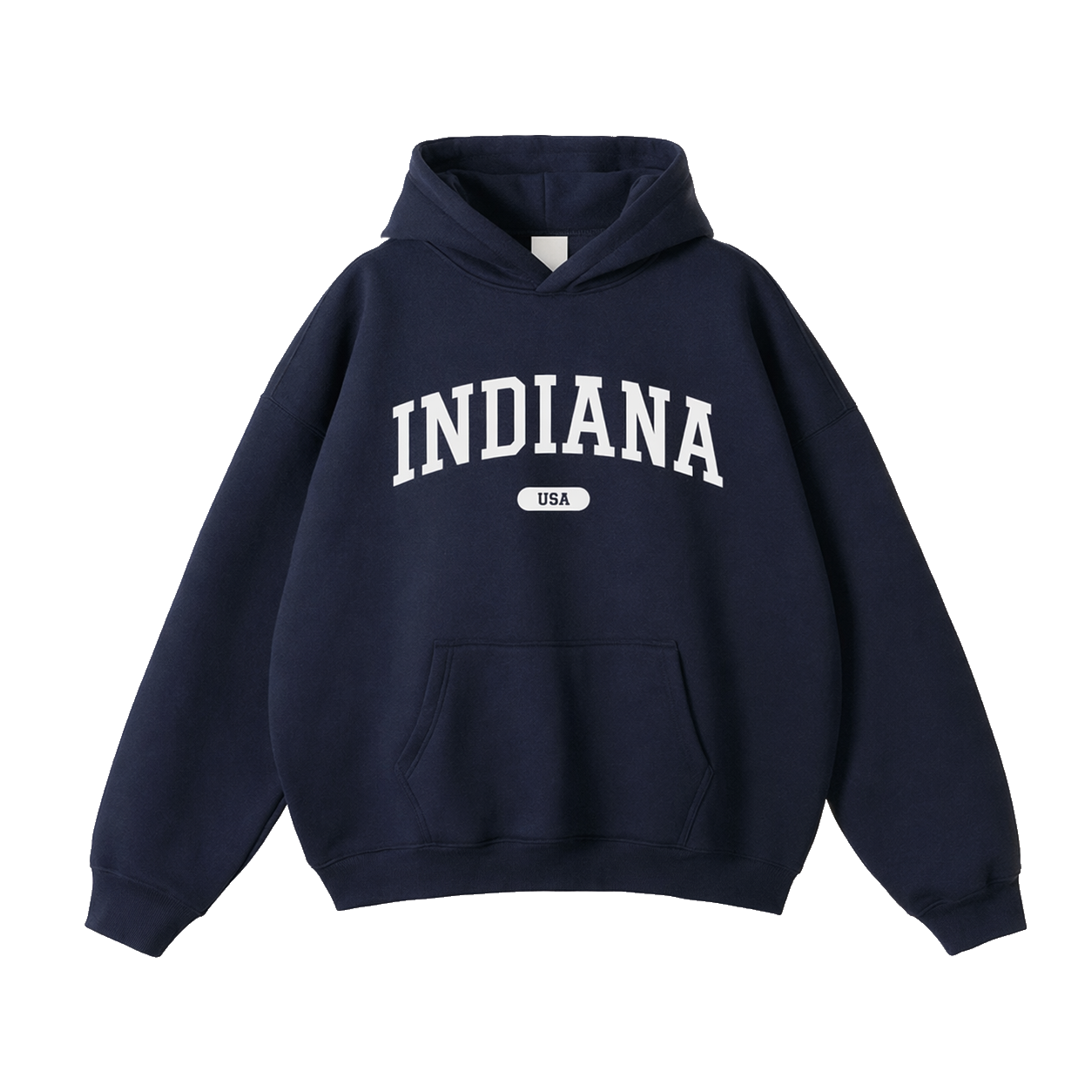 Collection 4 Indiana Oversize Fleeced Hoodie - Navy Blue front