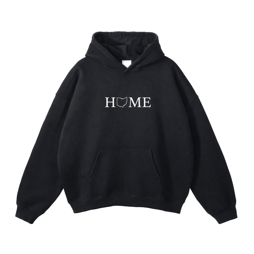 Collection 5 Ohio Oversize Fleeced Hoodie - Black front