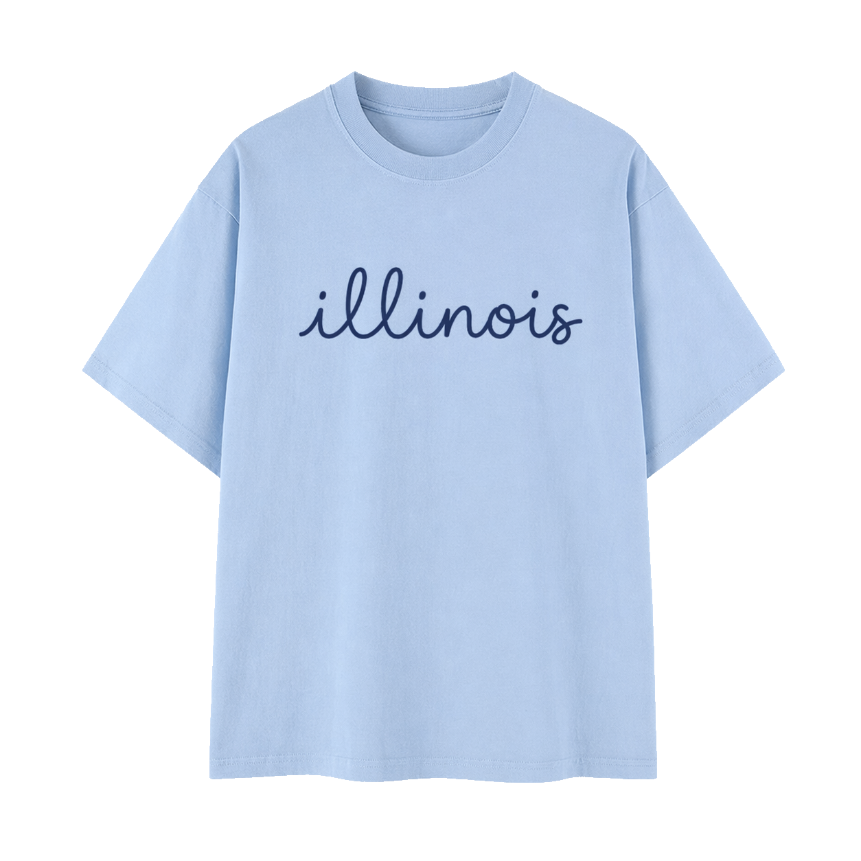 Collection 3 Illinois Essential Cotton T-Shirt - Light Blue front
