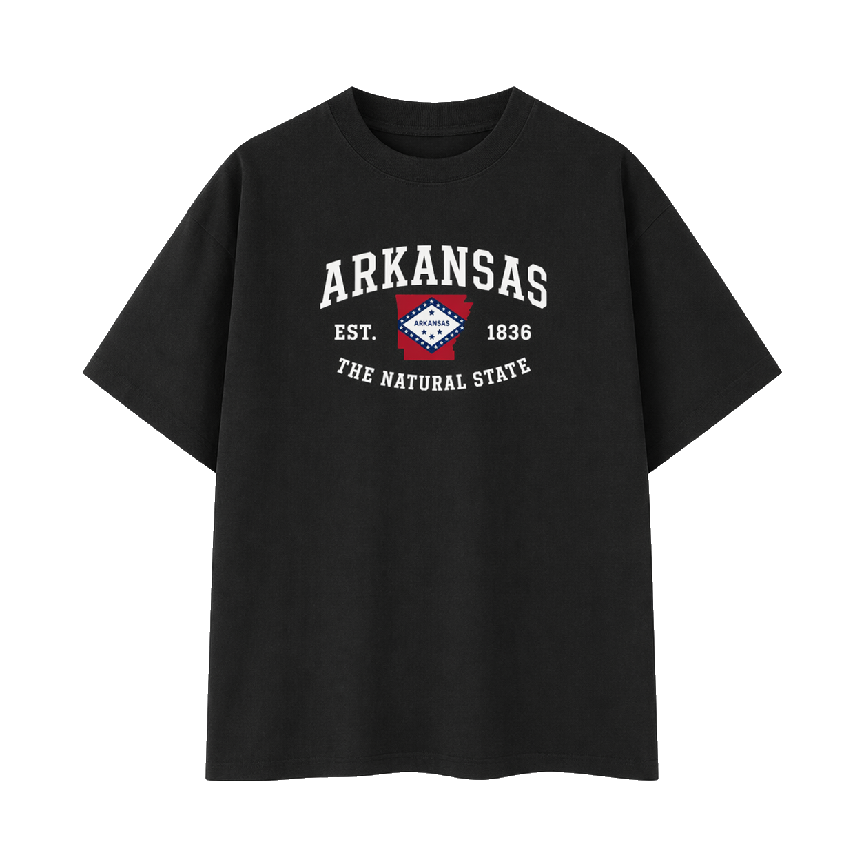 Collection 8 Arkansas Essential Cotton T-Shirt - Black front