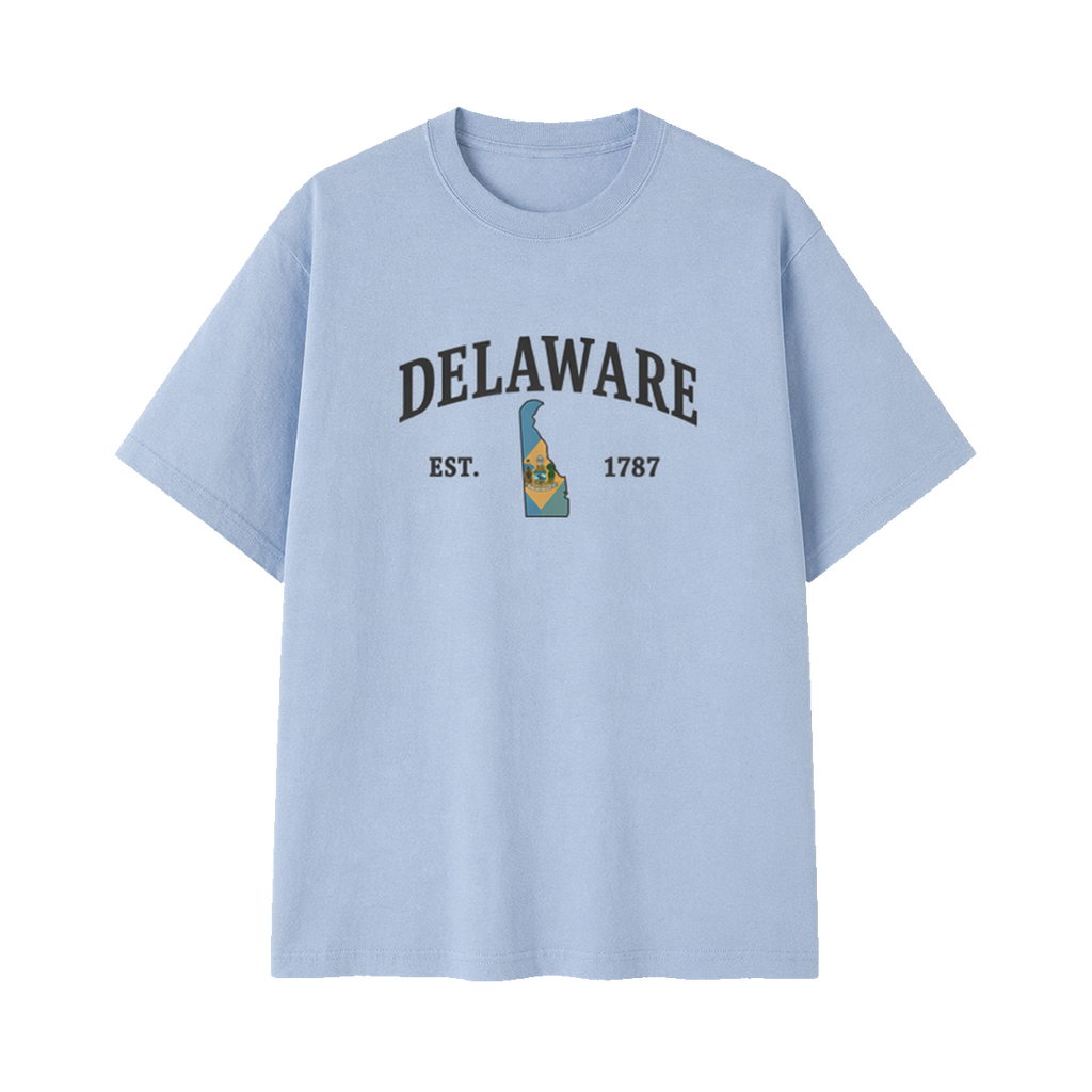 Collection 8 Delaware Essential Cotton T-Shirt - Light Blue front