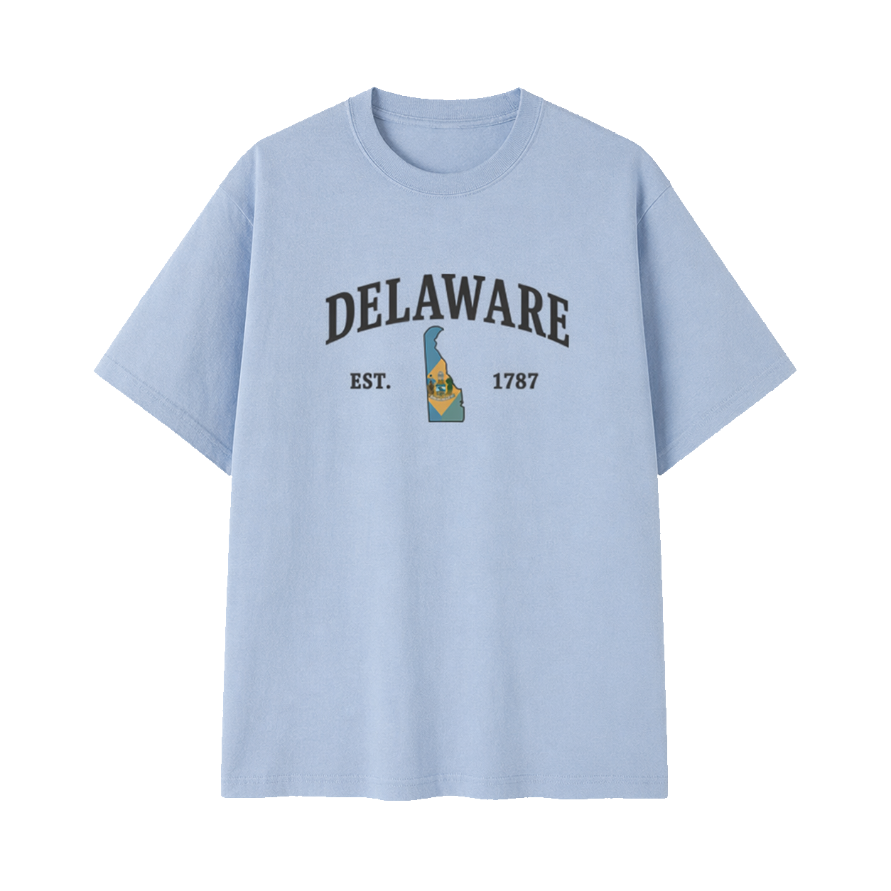 Collection 8 Delaware Essential Cotton T-Shirt - Light Blue front