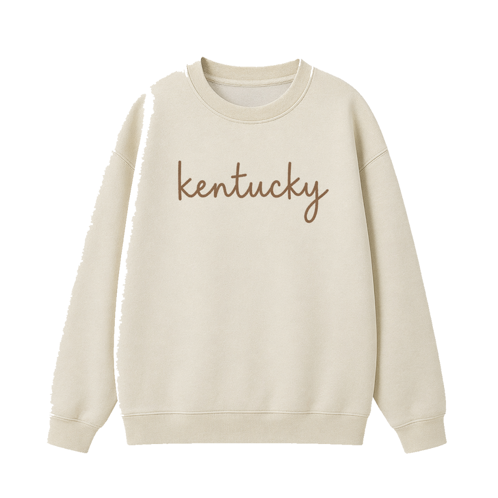 Collection 3 Kentucky Essential Heavyweight Crewneck Sweatshirt - Cream front