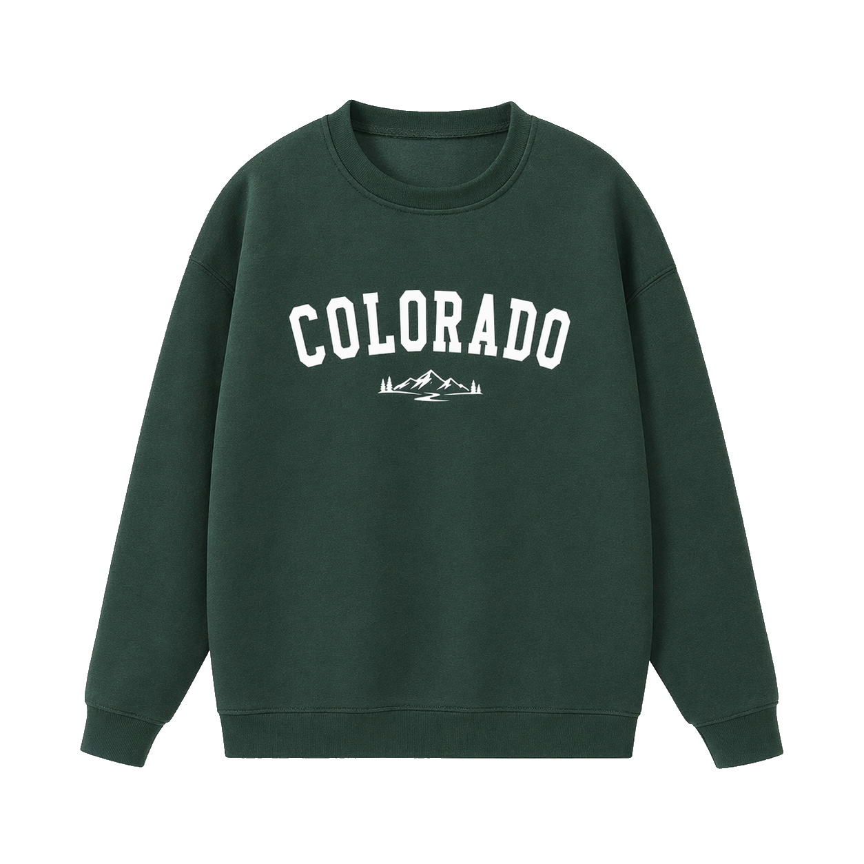 Collection 9 Colorado Essential Heavyweight Crewneck Sweatshirt - Dark Green front