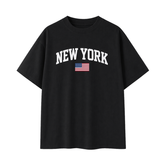 Collection 2 New York Essential Cotton T-Shirt - Black front