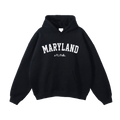 Collection 9 Maryland Oversize Fleeced Hoodie - Black front