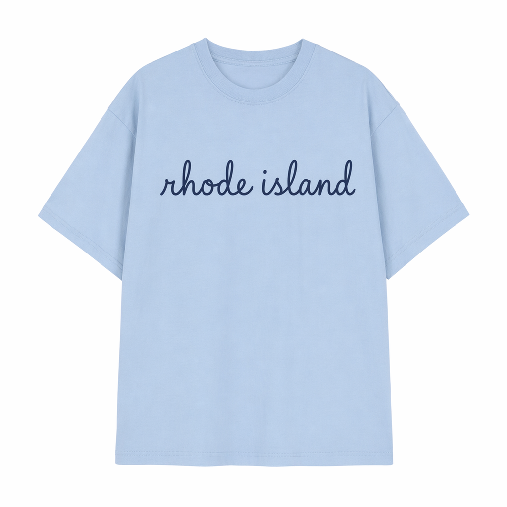 Collection 3 Rhode Island Essential Cotton T-Shirt - Light Blue front