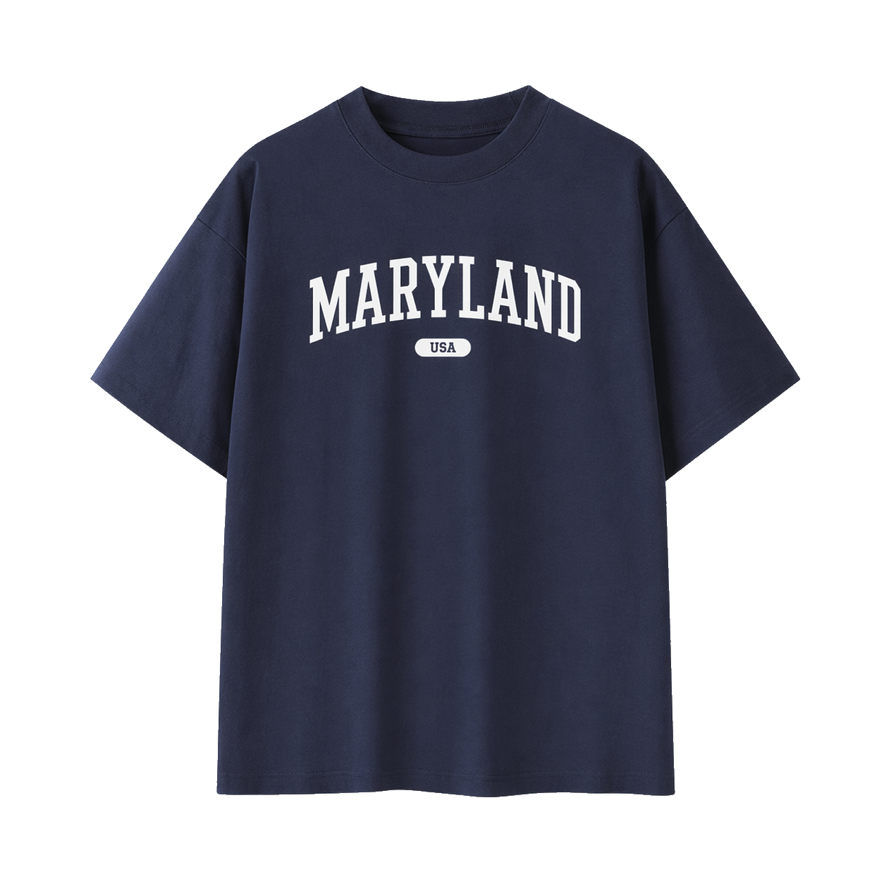 Collection 4 Maryland Essential Cotton T-Shirt - Navy Blue front