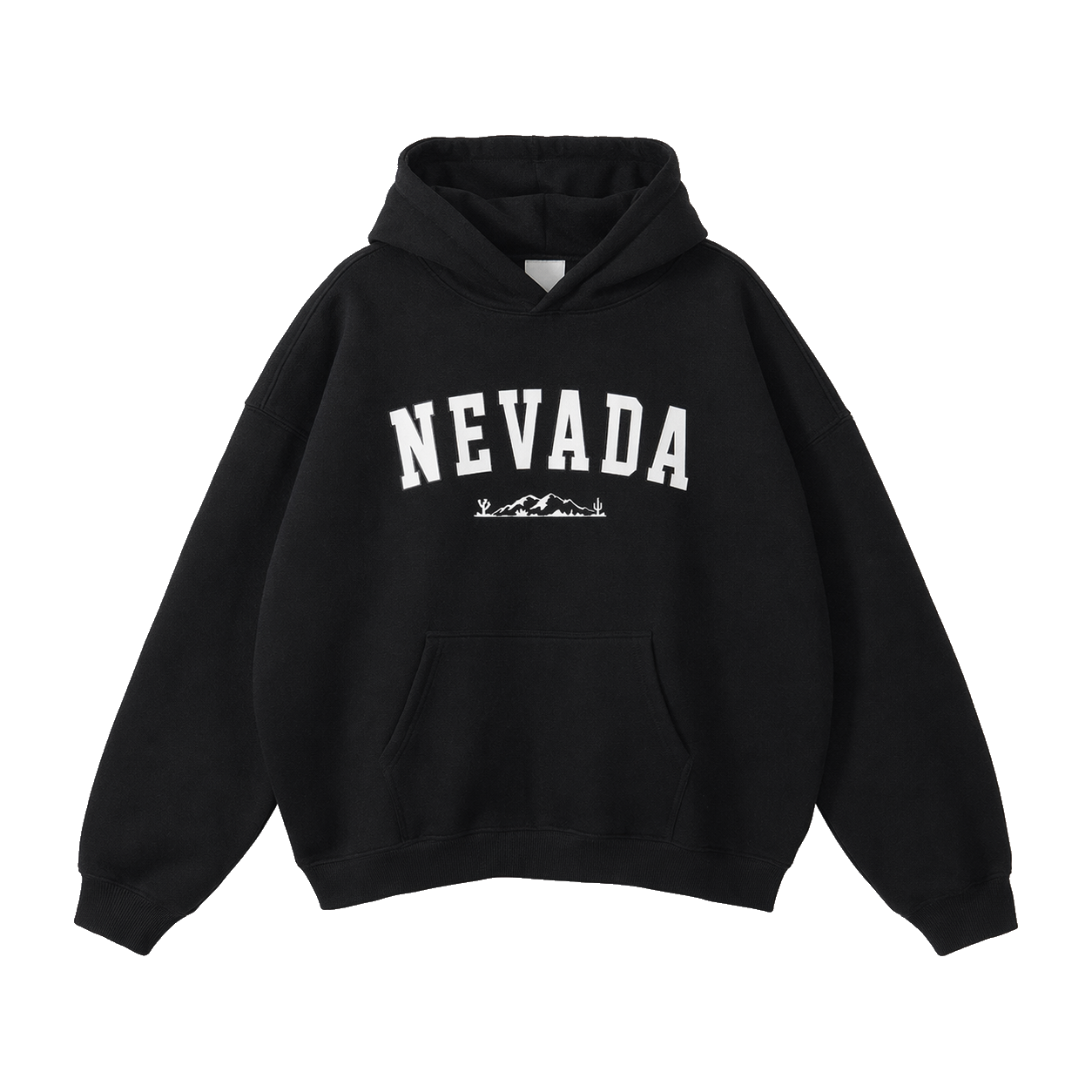 Collection 9 Nevada Oversize Fleeced Hoodie - Black front