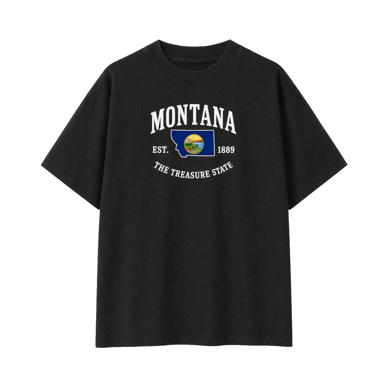 Collection 8 Montana Essential Cotton T-Shirt - Black front