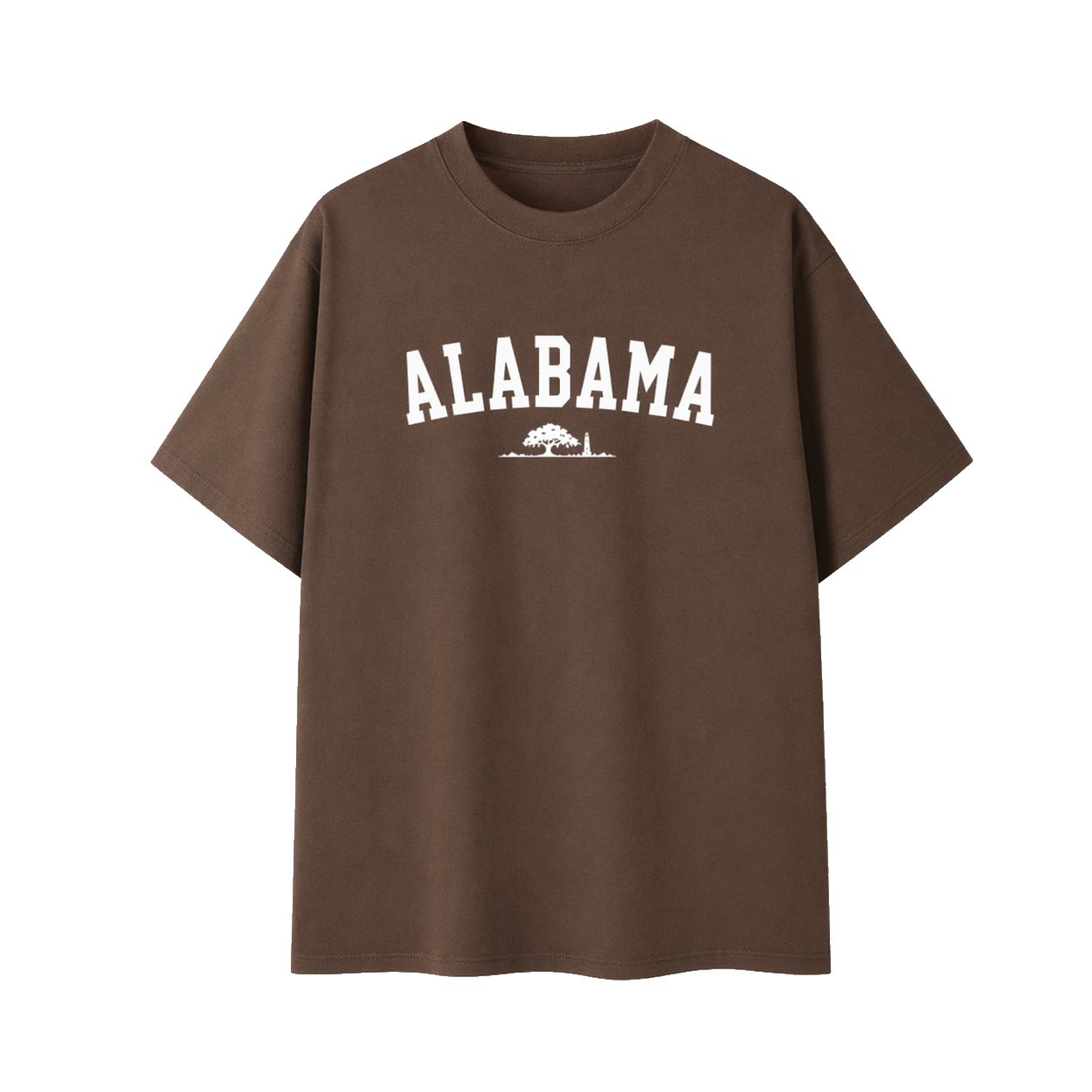 Collection 9 Alabama Essential Cotton T-Shirt - Coffee front