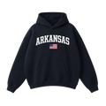 Collection 2 Arkansas Oversize Fleeced Hoodie - Black front