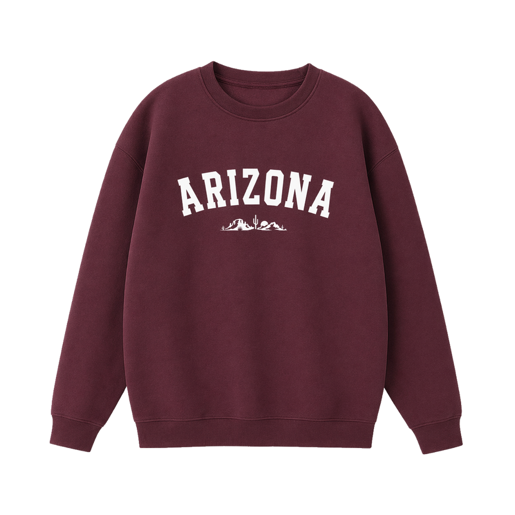 Collection 9 Arizona Essential Heavyweight Crewneck Sweatshirt - Dull Red front