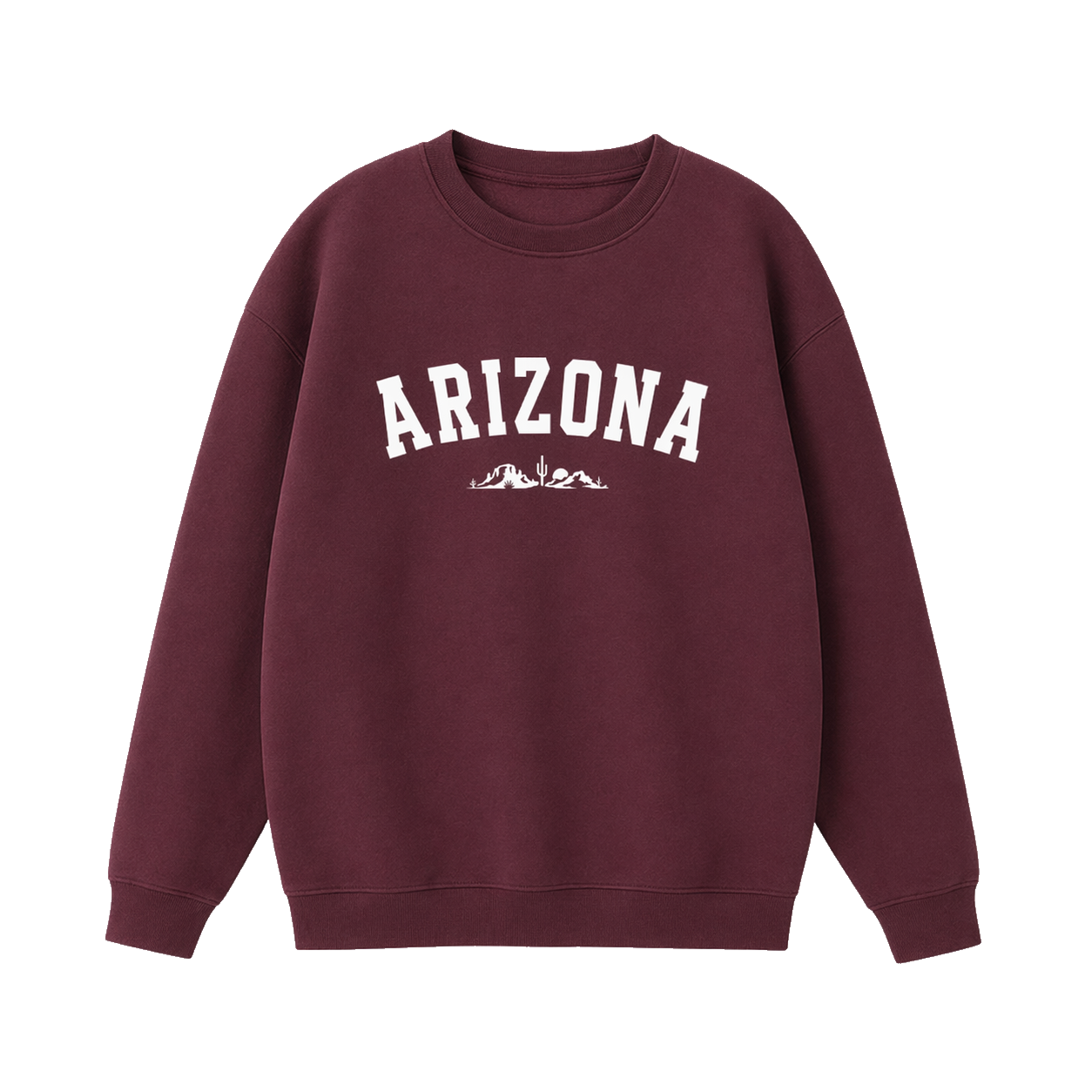 Collection 9 Arizona Essential Heavyweight Crewneck Sweatshirt - Dull Red front