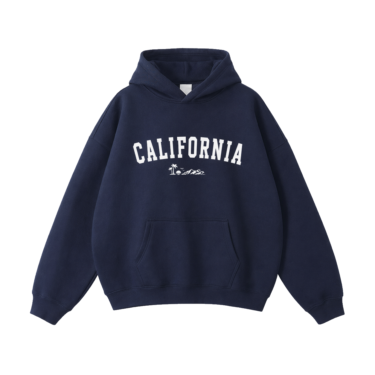 Collection 9 California Oversize Fleeced Hoodie - Navy Blue front