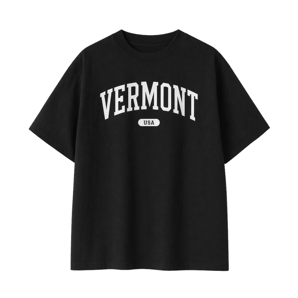 Collection 4 Vermont Essential Cotton T-Shirt - Black front