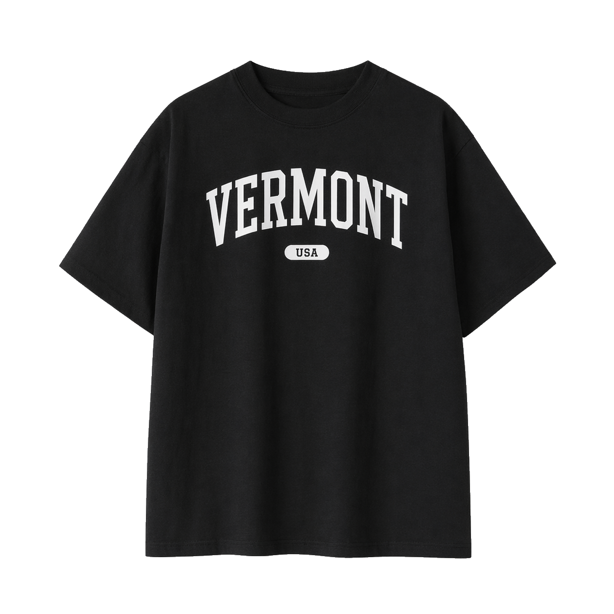 Collection 4 Vermont Essential Cotton T-Shirt - Black front