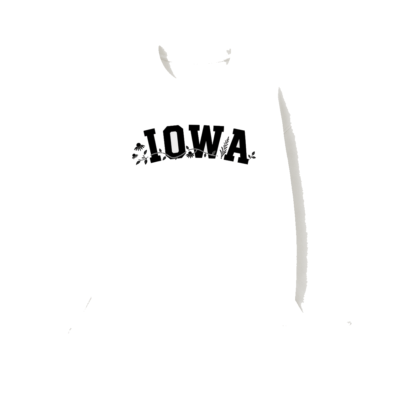 Collection 10 Iowa Essential Heavyweight Crewneck Sweatshirt - White front