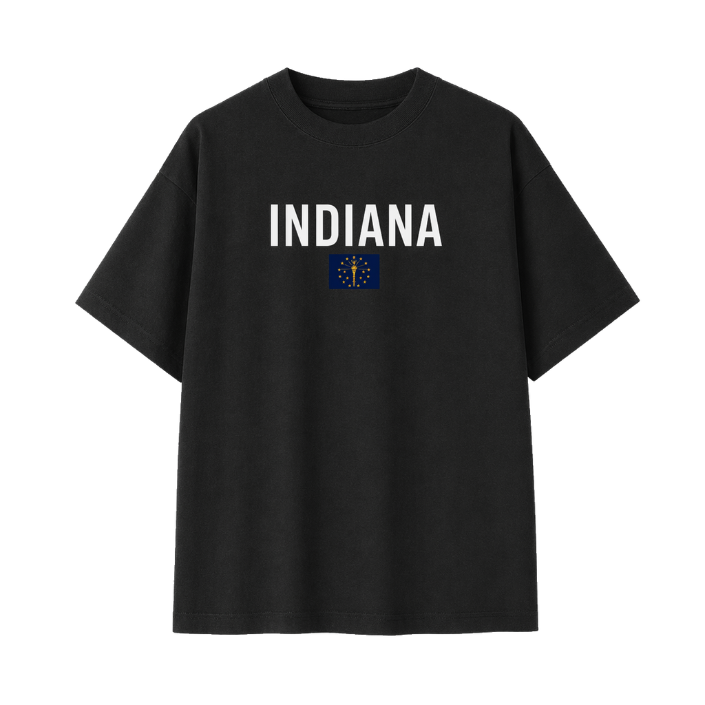 Collection 7 Indiana Essential Cotton T-Shirt - Black front