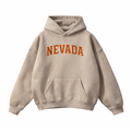 Collection 1 Nevada Oversize Fleeced Hoodie - Gray Apricot front