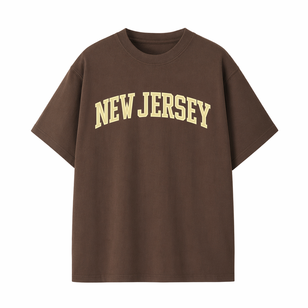 Collection 1 New Jersey Essential Cotton T-Shirt - Coffee front