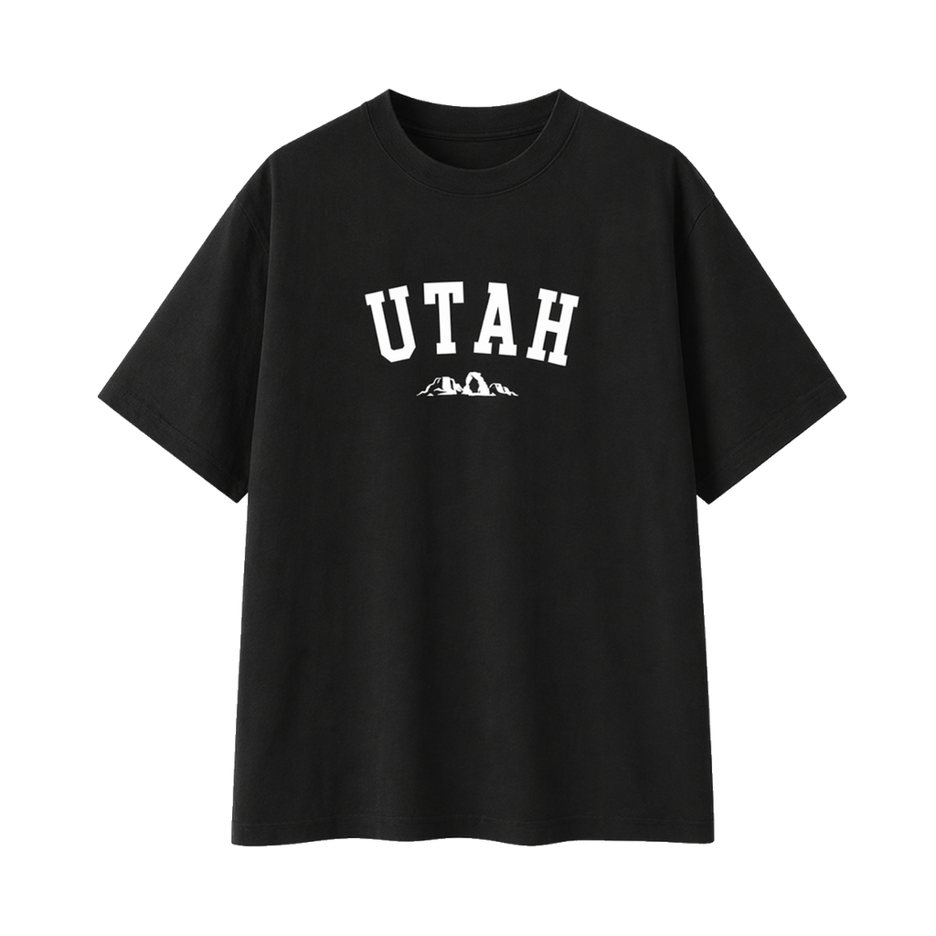 Collection 9 Utah Essential Cotton T-Shirt - Black front