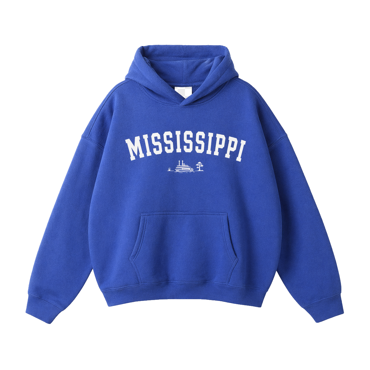 Collection 9 Mississippi Oversize Fleeced Hoodie - Klein Blue front