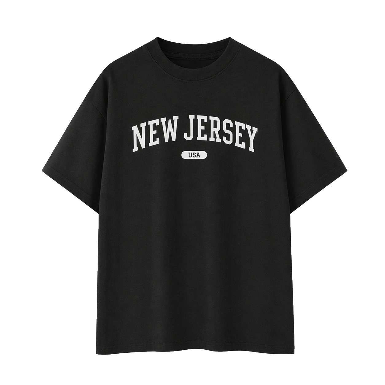 Collection 4 New Jersey Essential Cotton T-Shirt - Black front