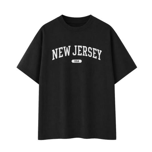 Collection 4 New Jersey Essential Cotton T-Shirt - Black front