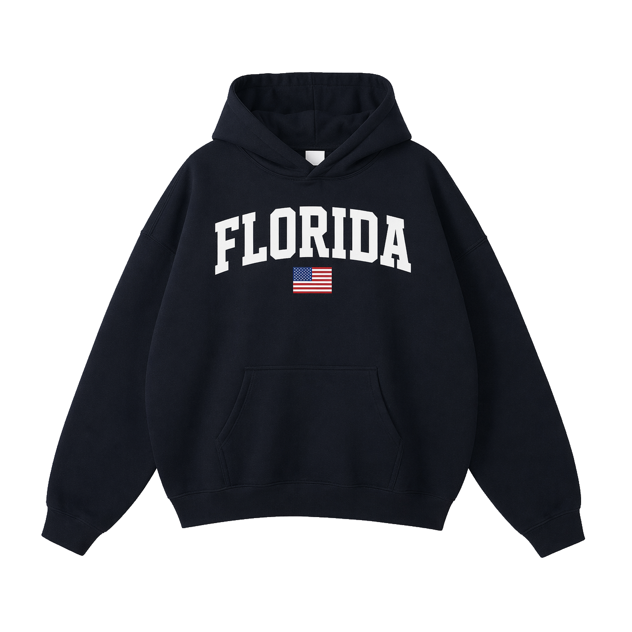 Collection 2 Florida Oversize Fleeced Hoodie - Black front