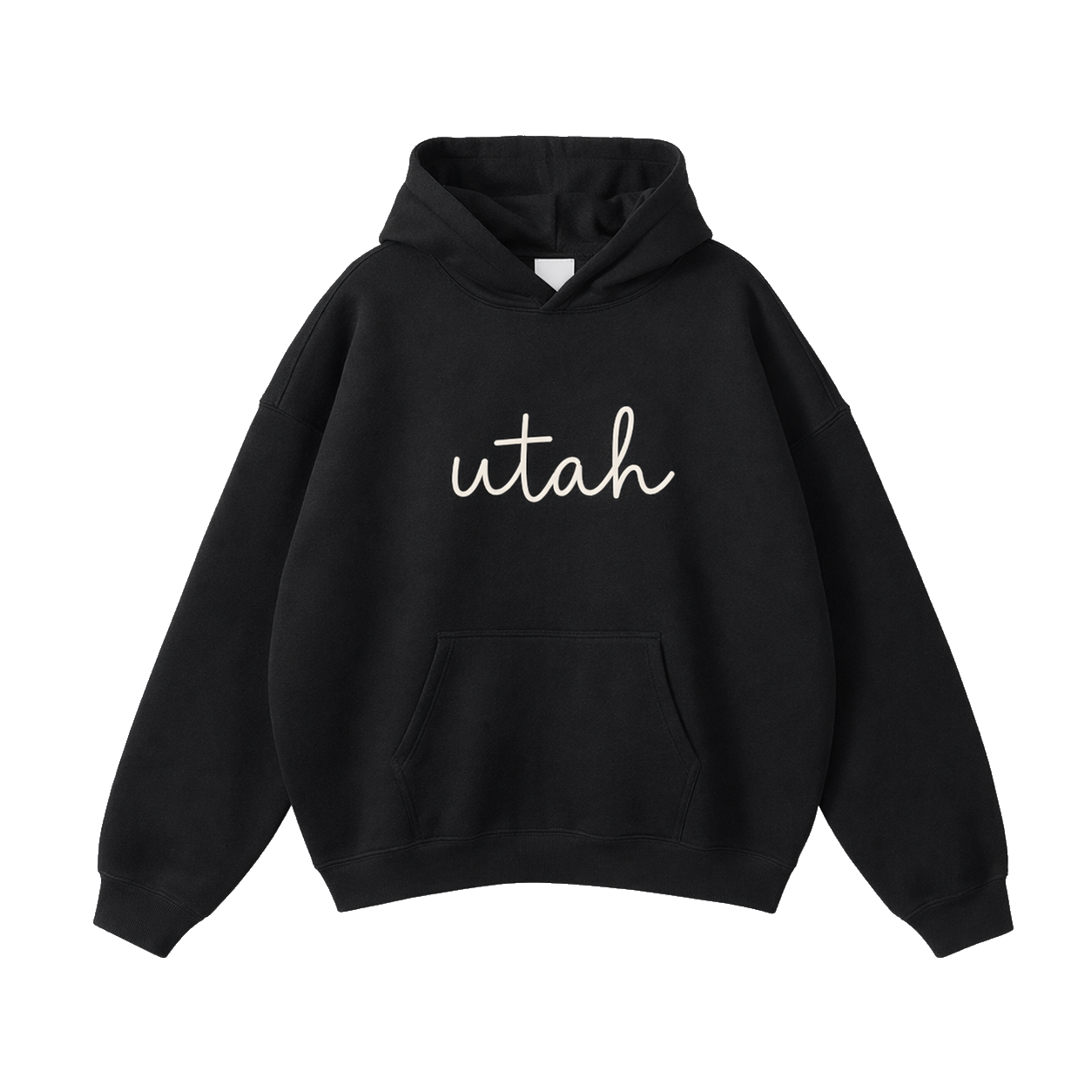 Collection 3 Utah Oversize Fleeced Hoodie - Black front