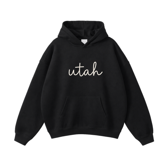 Collection 3 Utah Oversize Fleeced Hoodie - Black front