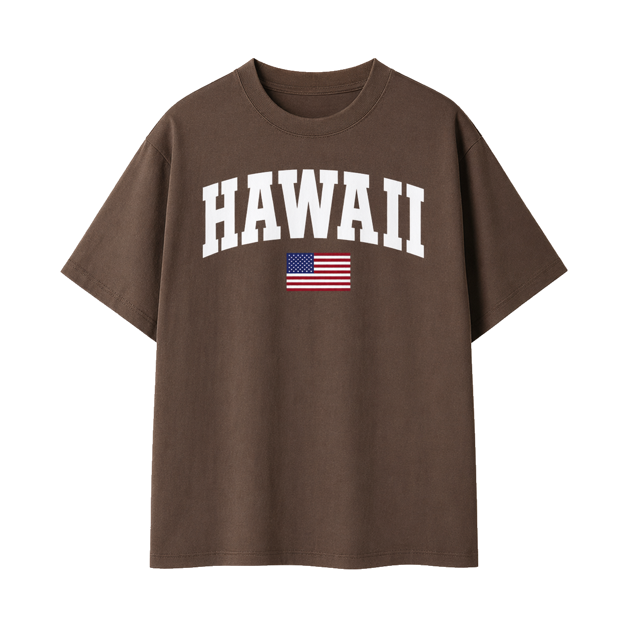 Collection 2 Hawaii Essential Cotton T-Shirt - Coffee front