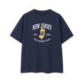 Collection 8 New Jersey Essential Cotton T-Shirt - Navy Blue front