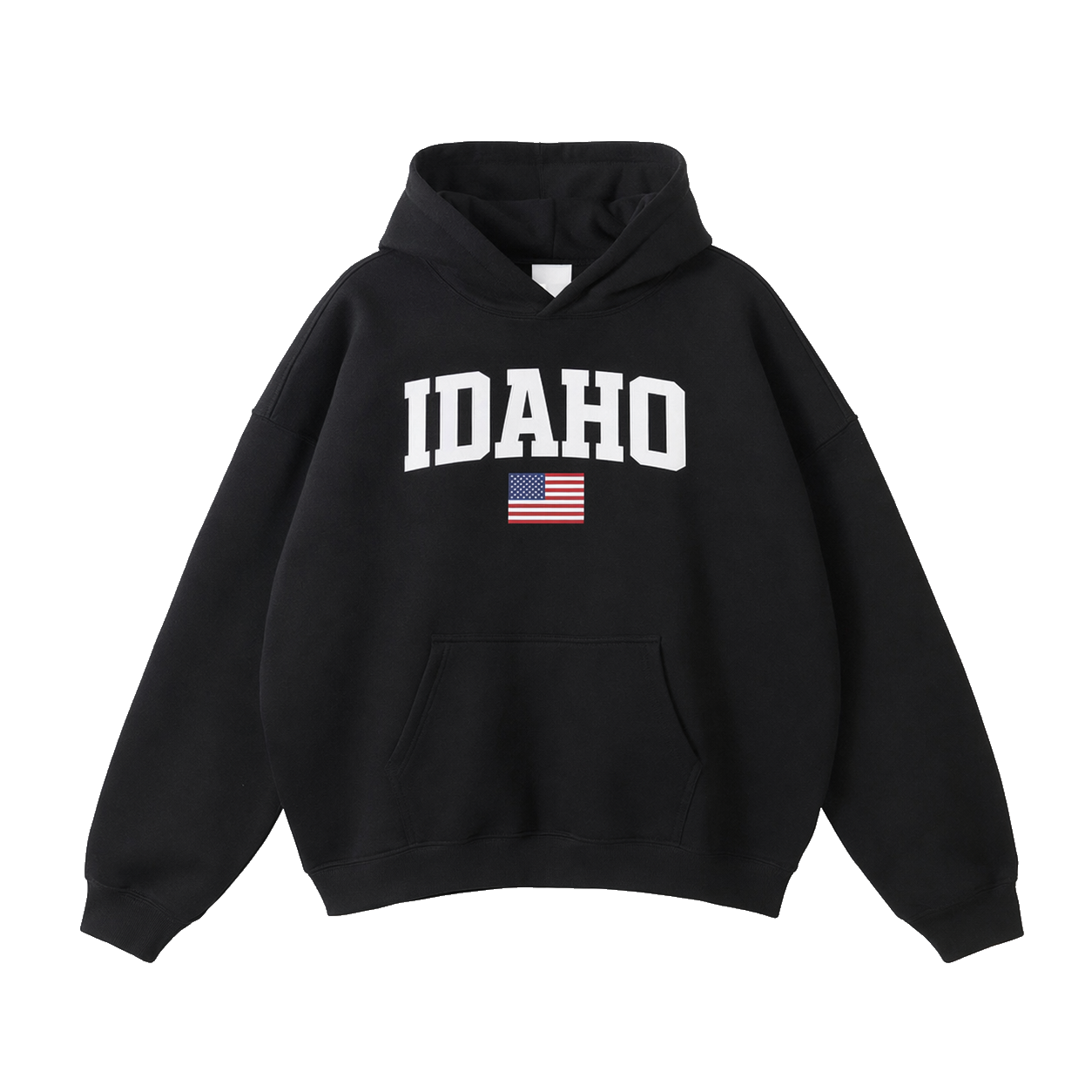 Collection 2 Idaho Oversize Fleeced Hoodie - Black front
