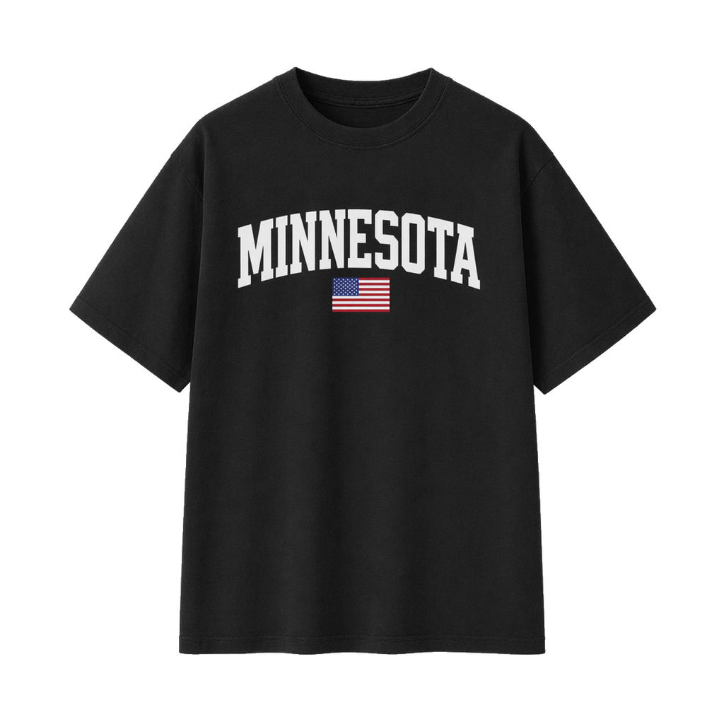 Collection 2 Minnesota Essential Cotton T-Shirt - Black front